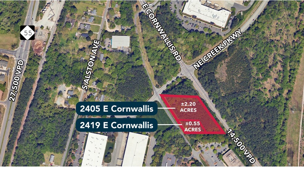 Primary Photo Of 2405-2419 E Cornwallis Rd, Durham Land For Lease