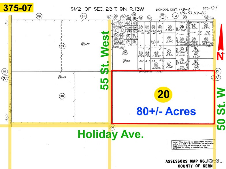 Primary Photo Of Holiday Ave And 50-55 St West, Rosamond Land For Sale