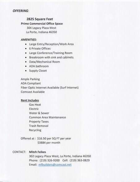 More Photos Of 300 Legacy Plz W, La Porte Medical For Lease