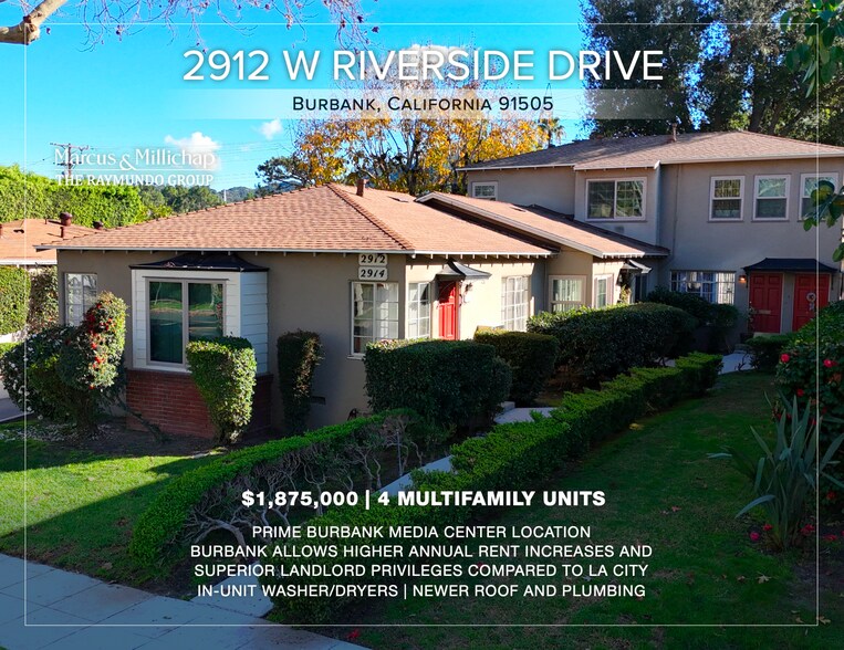 Primary Photo Of 2912 W Riverside Dr, Burbank Apartments For Sale
