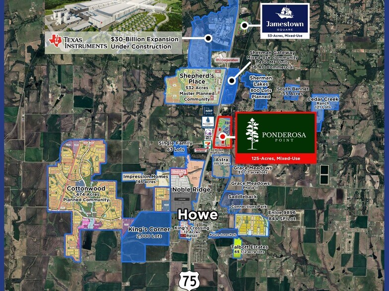 More Photos Of US-75 & Ponderosa Drive, Howe Land For Sale