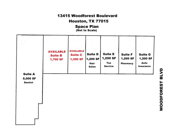 More Photos Of 13415 Woodforest Blvd, Houston Unknown For Lease