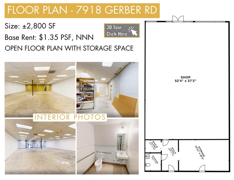 More Photos Of 7802-7856 Gerber Rd, Sacramento Storefront For Lease
