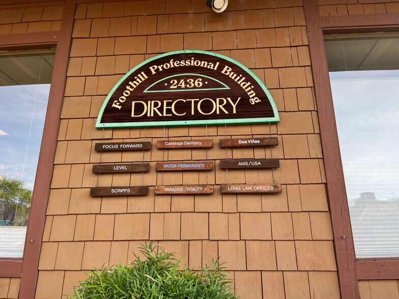 More Photos Of 2436 Foothill Blvd, Calistoga Office For Sale