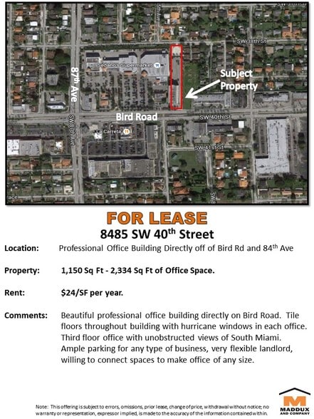 More Photos Of 8485 Bird Rd, Miami Office For Lease