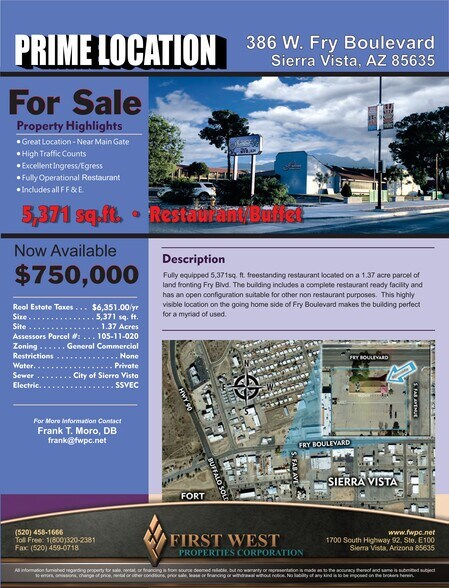 More Photos Of 386 E Fry Blvd, Sierra Vista Restaurant For Lease