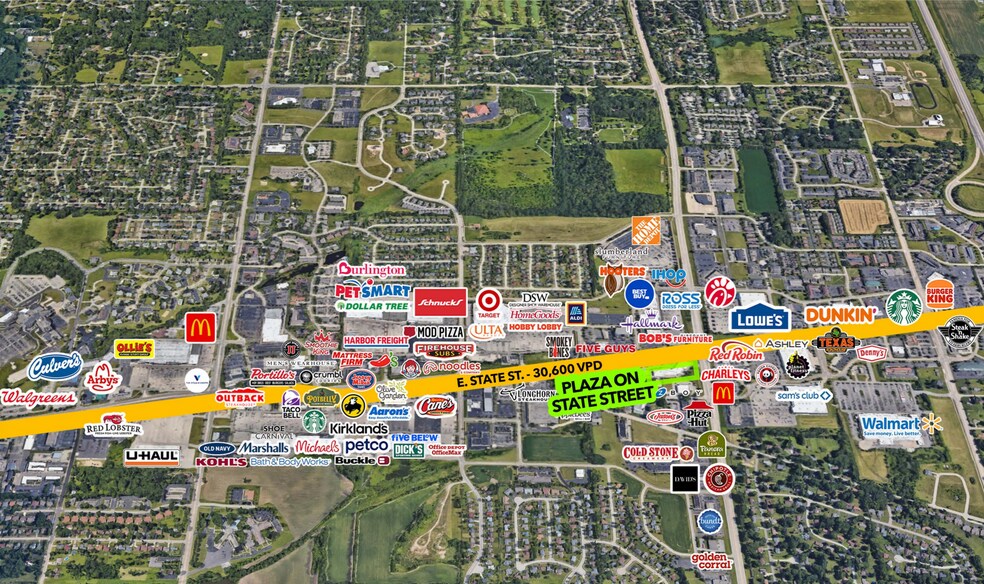 More Photos Of 6909-6943 E State St, Rockford Freestanding For Lease