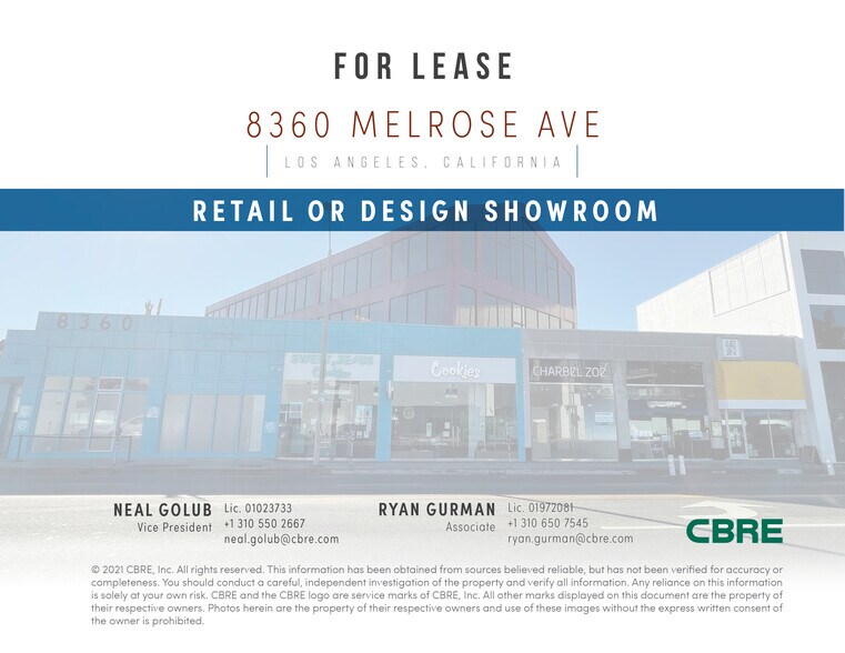 More Photos Of 8360 Melrose Ave, Los Angeles Storefront Retail Office For Sale
