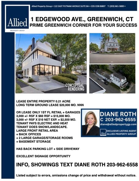 More Photos Of 1 Edgewood Ave, Greenwich Storefront Retail Residential For Lease