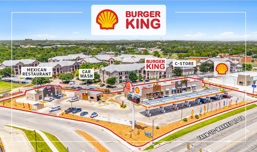 Primary Photo Of 9175 Farm-To-Market Rd 78, Converse Fast Food For Sale