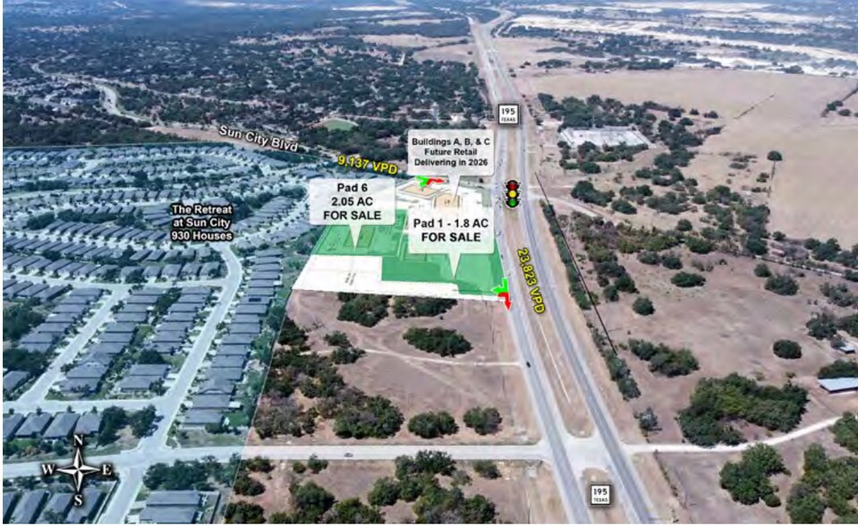 More Photos Of TX-195 & Sun City Blvd, Georgetown Land For Sale
