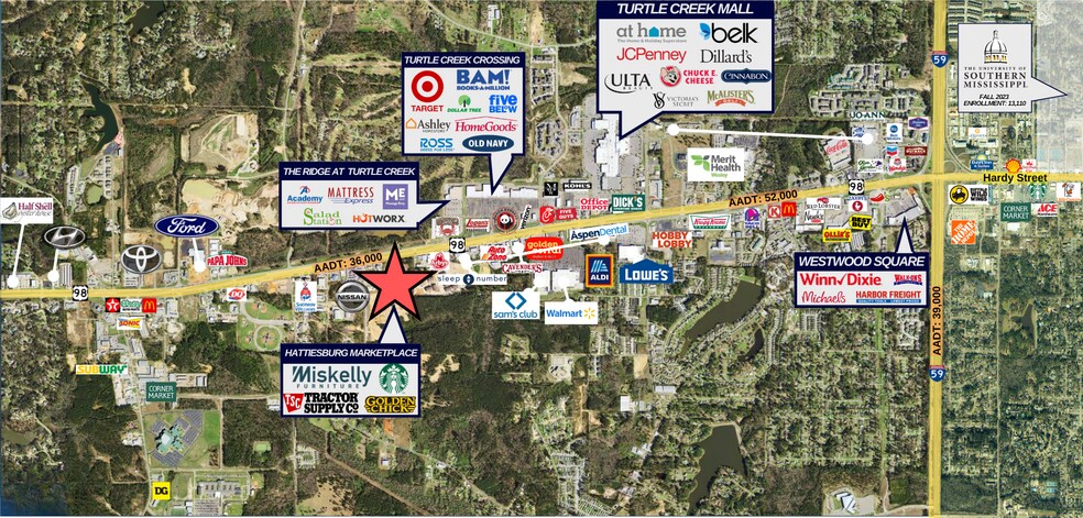 More Photos Of Highway 98 & Lamar Blvd, Hattiesburg Land For Sale