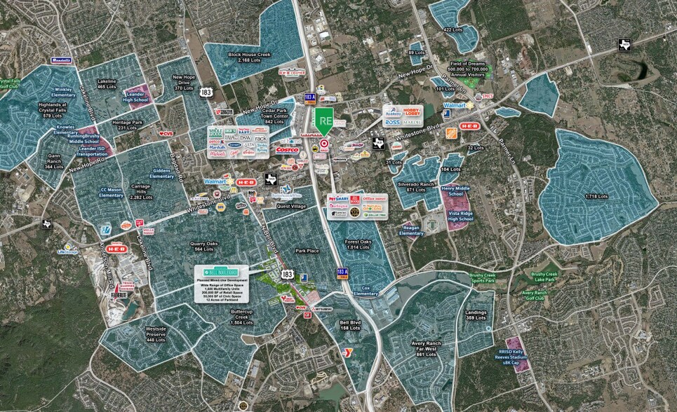 More Photos Of 1335 E Whitestone Blvd, Cedar Park General Retail For Lease