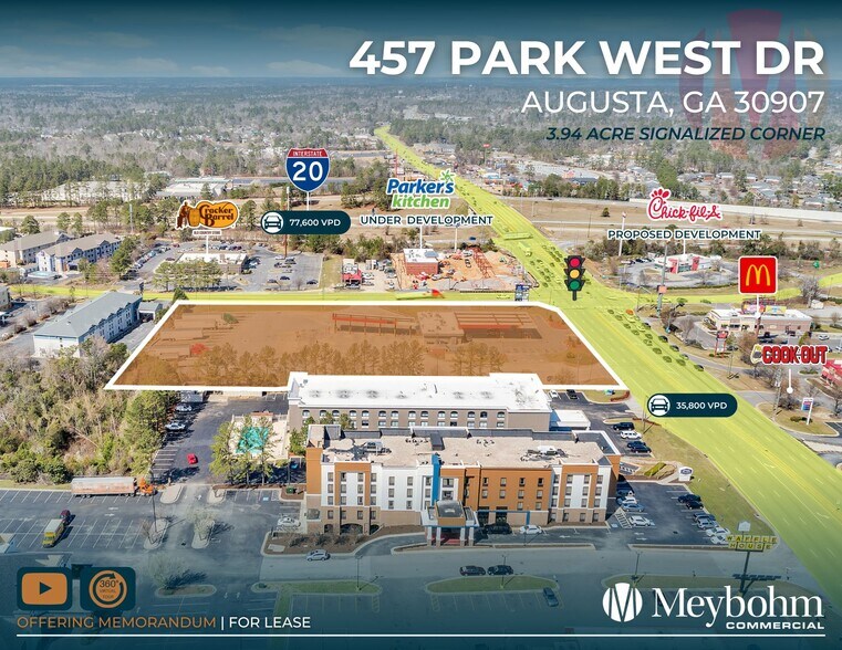 Primary Photo Of 457 Park West Drive, Augusta Land For Lease