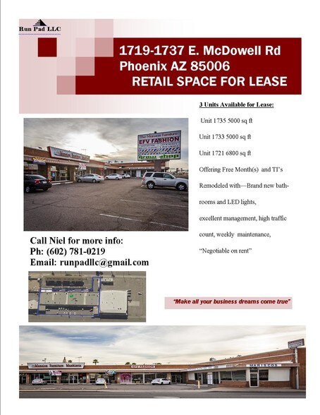 More Photos Of 1733-1737 E McDowell Rd, Phoenix General Retail For Lease