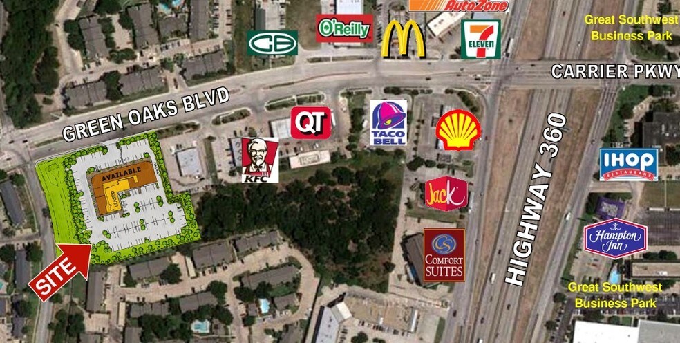 More Photos Of 2500 NE Green Oaks Blvd, Arlington Storefront Retail Office For Lease