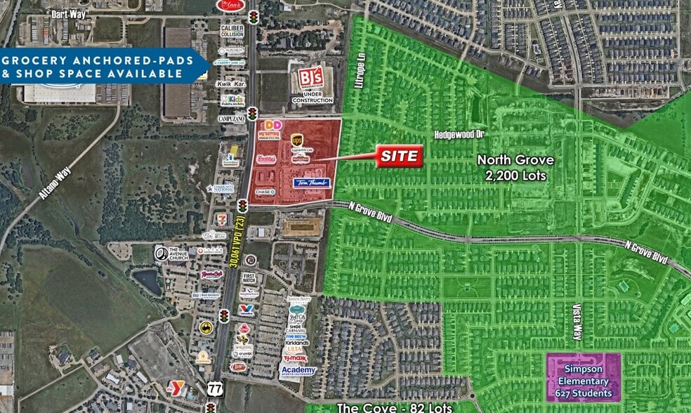 More Photos Of NEC Hwy 77 & N Grove Blvd, Waxahachie General Retail For Lease