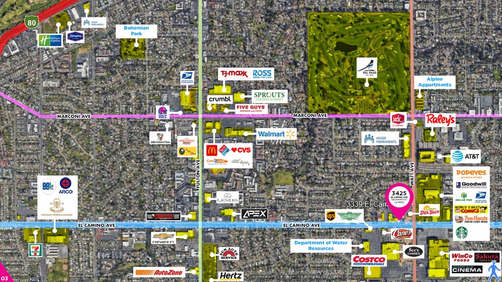 More Photos Of 3423-3429 El Camino Ave, Sacramento General Retail For Lease