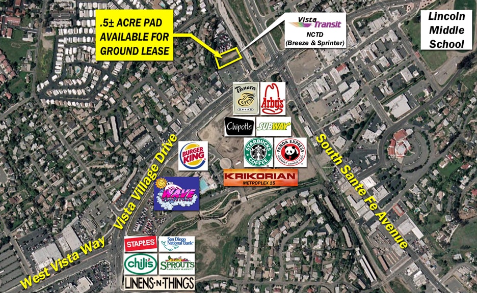 Primary Photo Of 130 Olive Ave, Vista Land For Lease