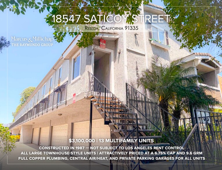 Primary Photo Of 18547 Saticoy St, Reseda Apartments For Sale