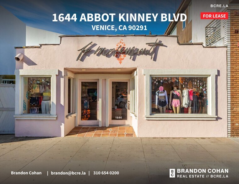 Primary Photo Of 1644 Abbot Kinney Blvd, Venice Storefront For Lease