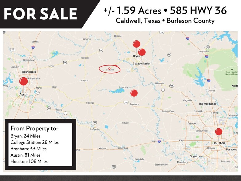 More Photos Of 585 TX-36, Caldwell Land For Sale