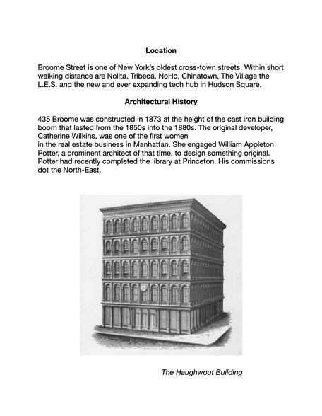 More Photos Of 435 Broome St, New York Loft Creative Space For Sale