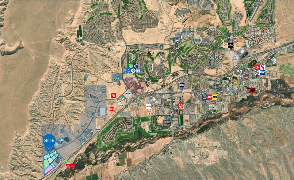 More Photos Of NWC of Lower Flat Top Drive and I-15, Mesquite Land For Sale