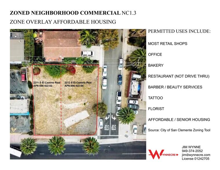 More Photos Of 2211-2213 S El Camino Real, San Clemente Land For Sale