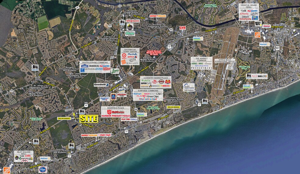 Primary Photo Of Hwy 17 Bypass S & Glenns Bay rd, Surfside Beach General Retail For Lease