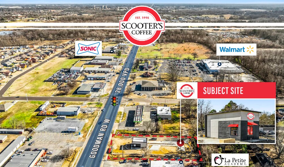 Primary Photo Of 2555 W Goodman Rd, Horn Lake Fast Food For Sale