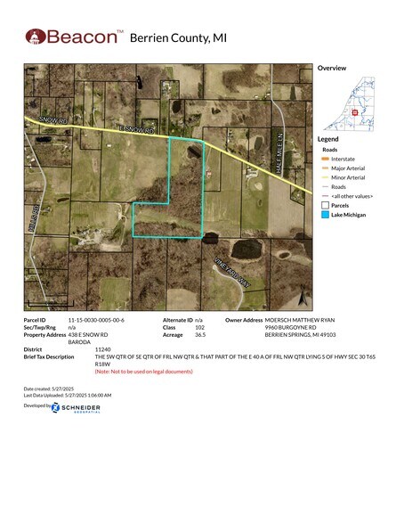 More Photos Of 438 E SNOW Rd, Baroda Land For Sale