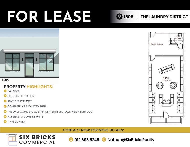 More Photos Of 1501-1509 Paulsen St, Savannah Freestanding For Lease