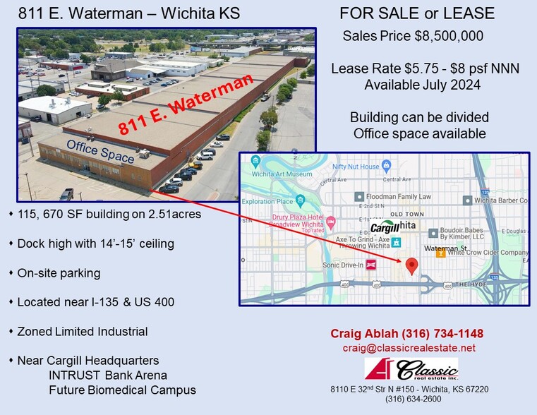 Primary Photo Of 811 E Waterman St, Wichita Warehouse For Sale