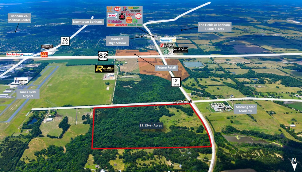 Primary Photo Of N State Highway 121, Bonham Land For Sale