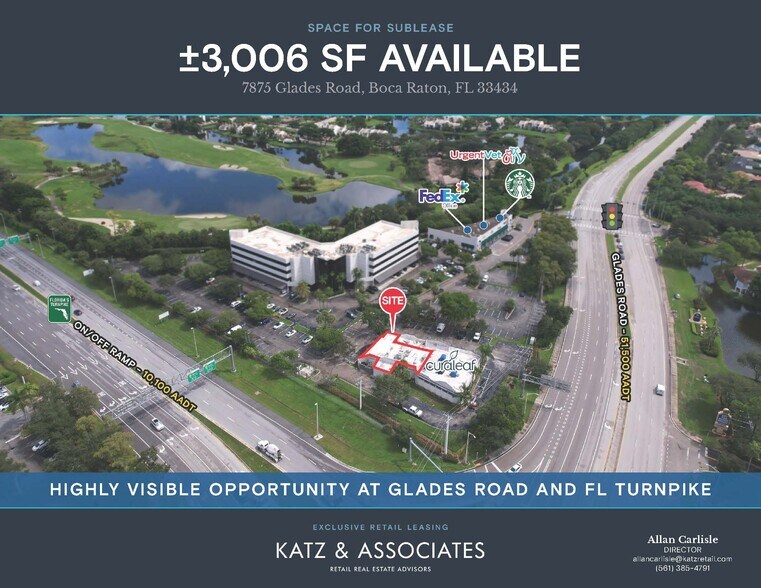 Primary Photo Of 7875 Glades Rd, Boca Raton Storefront For Lease