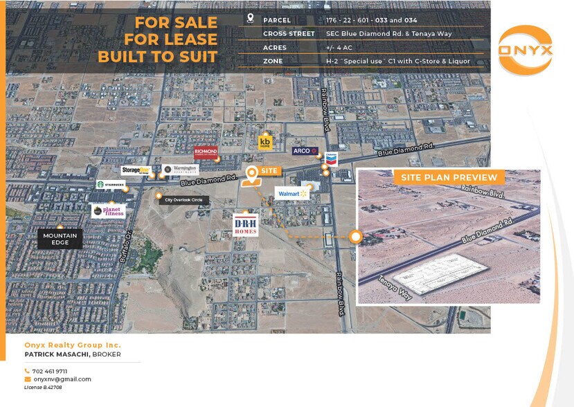 Primary Photo Of Sec Of Blue Diamond & Tenaya Way, Las Vegas Land For Sale