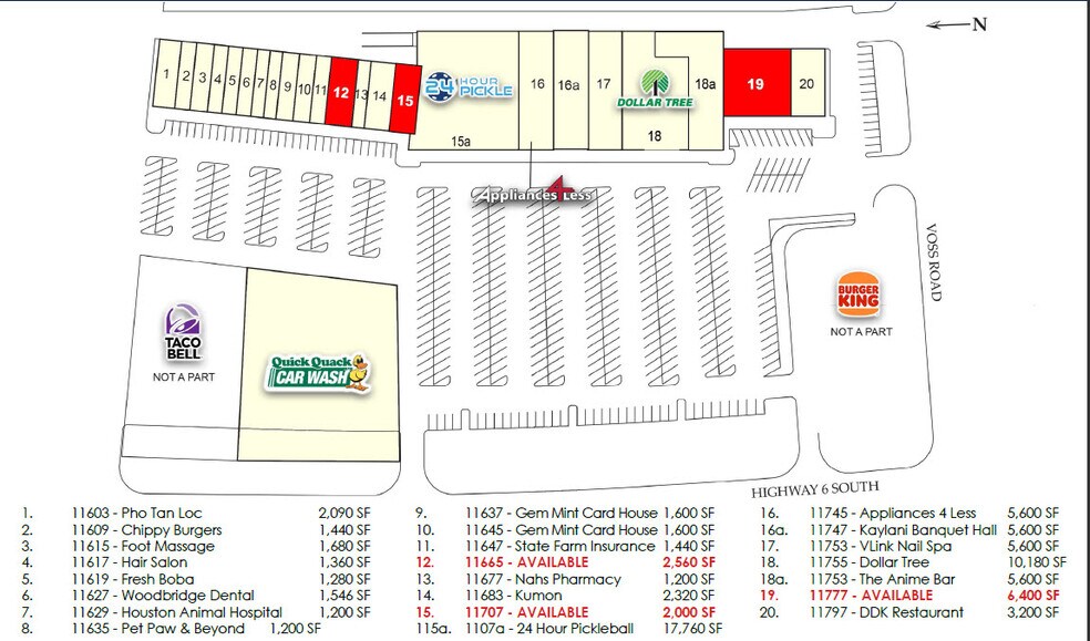 More Photos Of 11603-11797 Highway 6, Sugar Land Unknown For Lease
