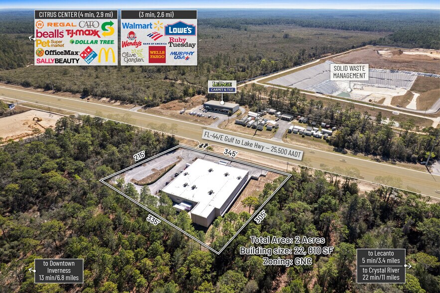 More Photos Of 97 W Gulf To Lake Hwy, Lecanto Freestanding For Sale