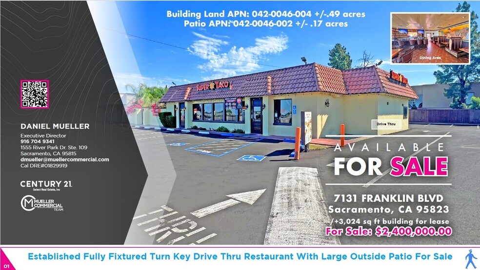 Primary Photo Of 7131 Franklin Blvd, Sacramento Restaurant For Sale