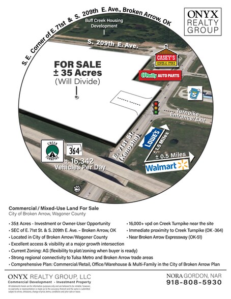 Primary Photo Of SE Corner 209th E. Avenue & Kenosha, Broken Arrow Land For Sale