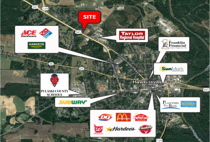 Primary Photo Of 288 US-341, Hawkinsville Land For Sale