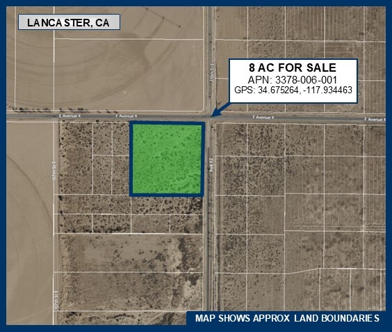 Primary Photo Of 8 Acres on Ave K ave, Lancaster Land For Sale