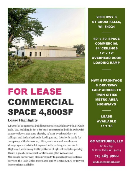 More Photos Of 2090 Us-8, Saint Croix Falls Service For Lease