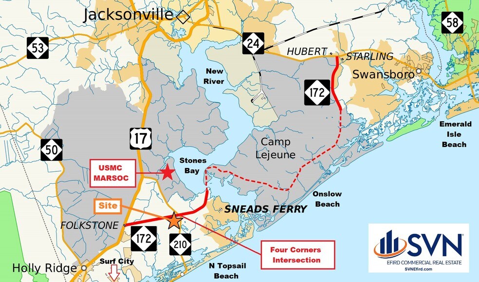 More Photos Of 1900 Hwy 172, Sneads Ferry Land For Sale