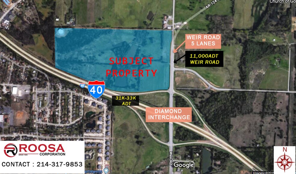 More Photos Of Weir Road & I-40 Right, Russellville Land For Lease