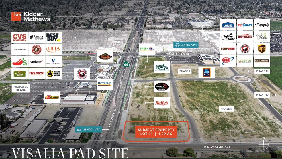 Primary Photo Of SEC Mooney Blvd Blvd @ Visalia Parkway, Visalia Land For Lease