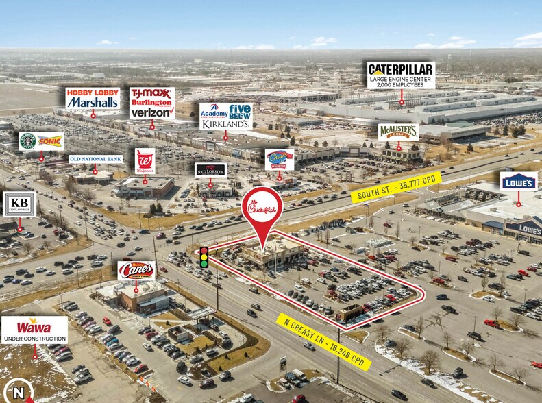 More Photos Of 50 N Creasy Ln, Lafayette General Retail For Sale