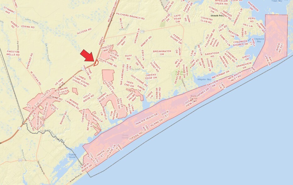 More Photos Of US 17 & SR 1532 Wilmington Hwy, Holly Ridge Land For Sale