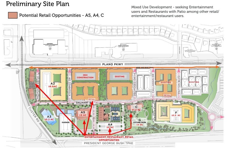 More Photos Of NEC President George Bush Turnpike & Custer Rd, Plano Land For Lease
